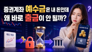 증권계좌에 있는 예수금은 내 돈인데 왜 바로 출금이 안 될까 10 증권계좌에 있는 예수금은 내 돈인데 왜 바로 출금이 안 될까 제목