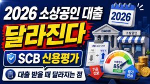 2026 소상공인 대출 달라진, SCB 신용평가란? 대출 받을 때 달라지는 점 4 2026 소상공인 대출 달라진다, SCB 신용평가란? 대출 받을 때 달라지는 점