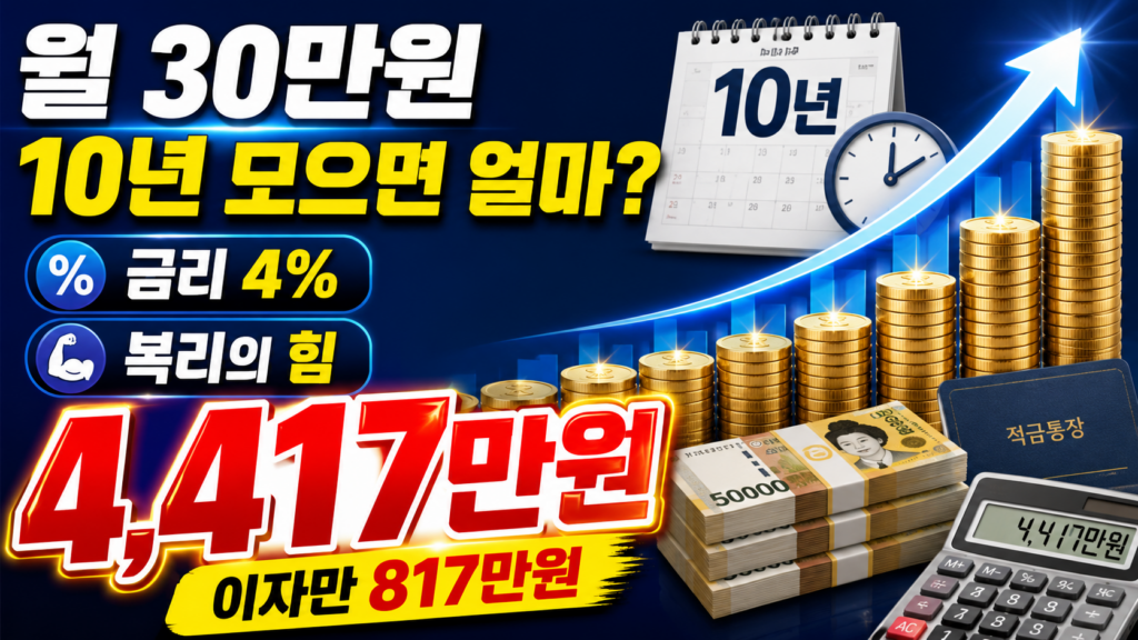월 30만원 10년 모으면 얼마일까 금리 4%에서 복리가 무서워집니다 1 월 30만원 10년 모으면 얼마일까 금리 4%에서 복리가 무서워집니다 주제