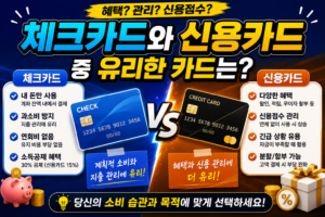 체크카드와 신용카드 중 유리한 카드는?