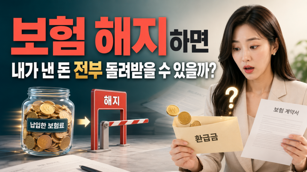 보험 해지하면 내가 낸 돈 전부 돌려받을 수 있을까 1 보험 해지하면 내가 낸 돈 전부 돌려받을 수 있을까 제목