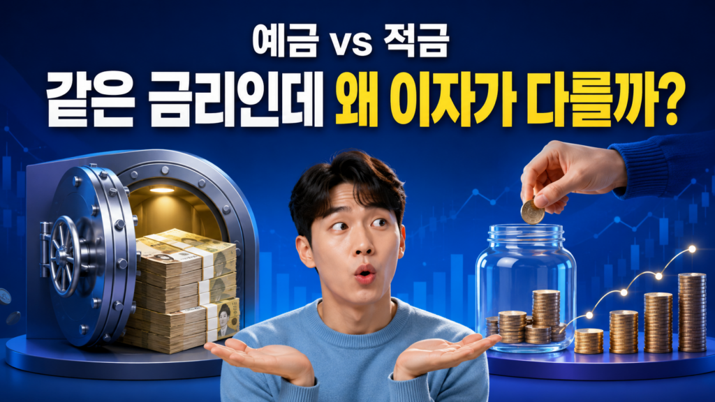 예금과 적금 같은 금리인데 왜 받는 이자가 다를까 제목