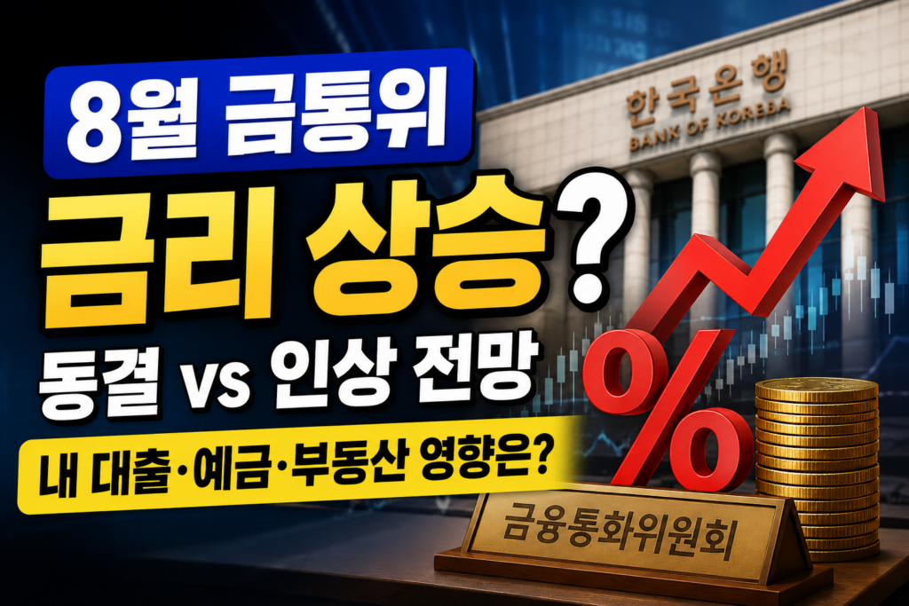 8월 금통위 금리 상승 이미지