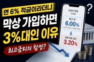 연 6% 적금이라더니 막상 가입하면 3%대인 이유 4 연 6% 적금이라더니 막상 가입하면 3%대인 이유