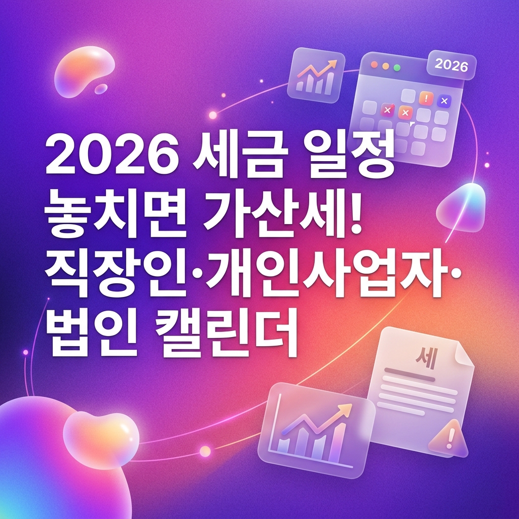 ai thumbnail gradient 2026 세금 일정 놓치면 가산세 직장인·개인사업자·법인 금융 캘린더 1787669258