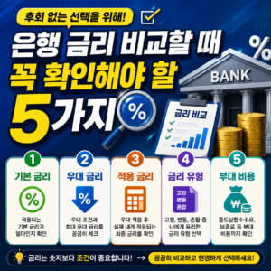 은행 금리 비교할 때 꼭 확인해야 할 5가지