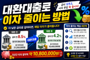 대환대출로 이자 줄이는 방법