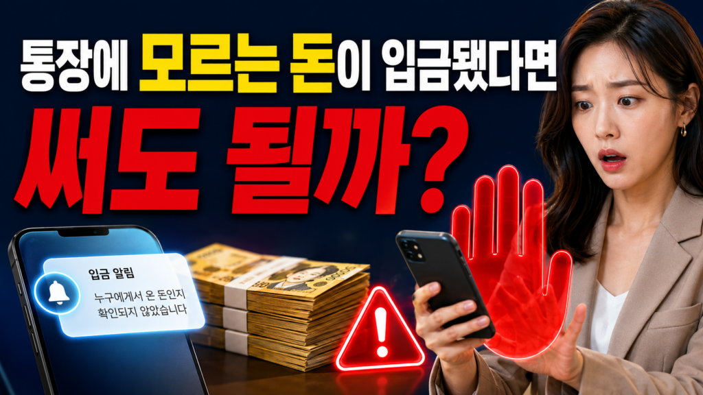 통장에 모르는 돈이 입금됐다면 써도 될까 1 통장에 모르는 돈이 입금됐다면 써도 될까 제목